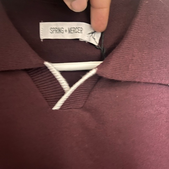 Spring+Mercer Men's Maroon Polo Shirt - Picture 4 of 6